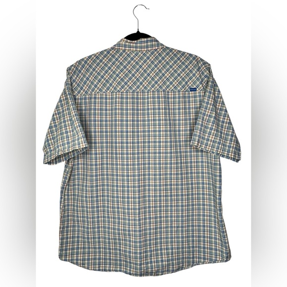 Pendleton Men’s Plaid Trent Fitted Short Sleeve Button Up Shirt size Large - Picture 5 of 6